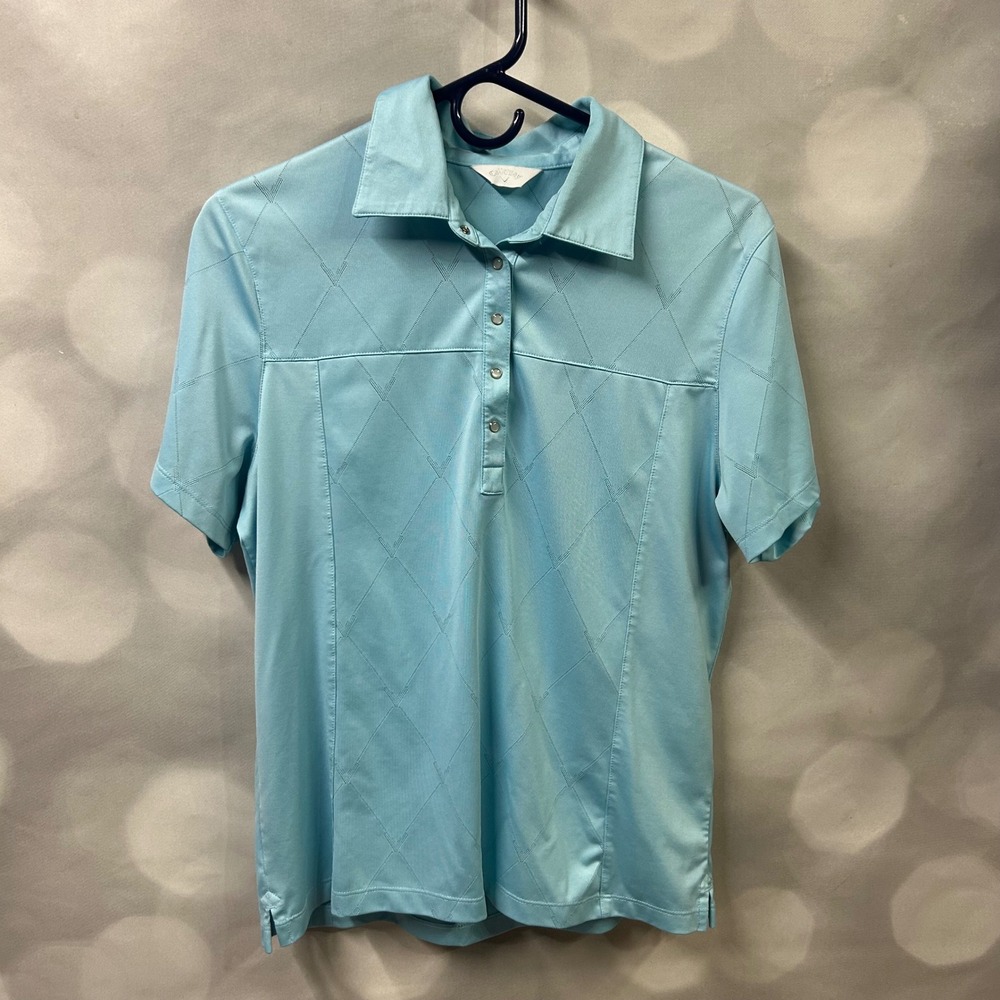 Callaway Light Blue Short Sleeve Polo